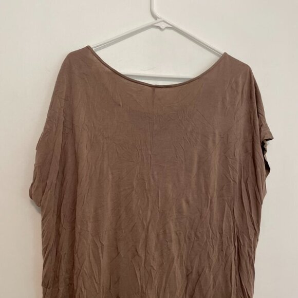 LANE BRYANT Plus Size Solid Brown Sequin Embellished Short Sleeve Blouse 22 / 24 - Picture 12 of 15